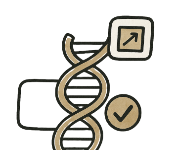 Layered abstract shapes in neutral beige tones, representing a multi-market design system for clinical communications